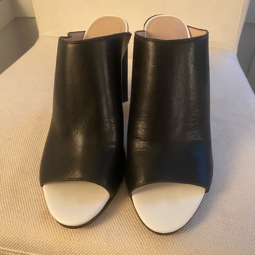 Brand New Black Heeled Mules